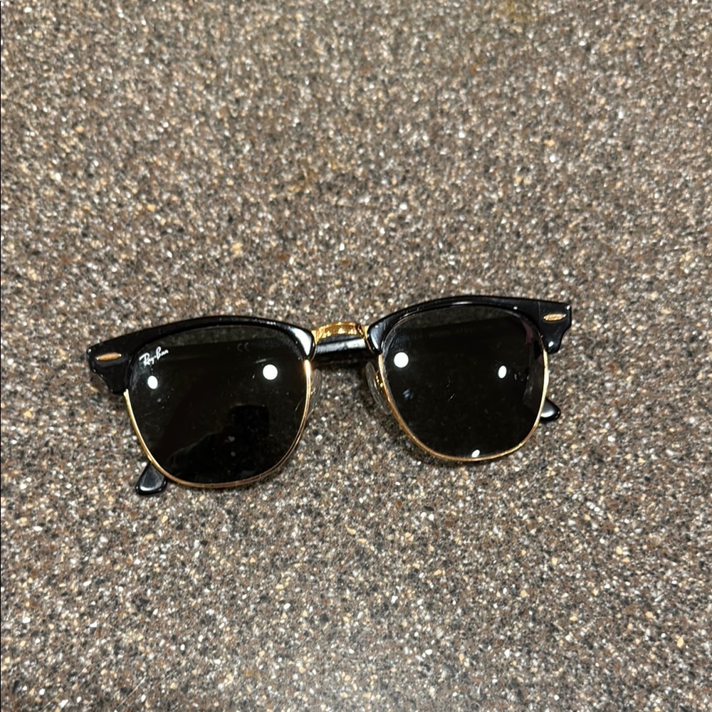 Ray-Ban Black and Gold Sunglasses